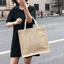 Fashion Shoulder Handbags Women Large Top-handle Bags Linen Shopping Totes