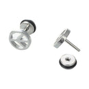 1 Pair of earrings Peace Symbol Round Stainless Steel 316L