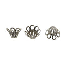 100Pcs Alloy Filigree Flower Spacer Bead Caps DIY Beading Jewelry Findings