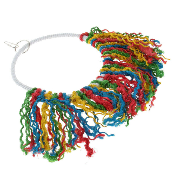 Parrot Bird Swing Chew Cotton Rope Hanging Climbing Cage Snuggle Ring Toys