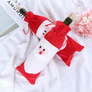 Home Decoration Red Wine Bottle Cover Bags merry christmas decor Gift Holders 3C