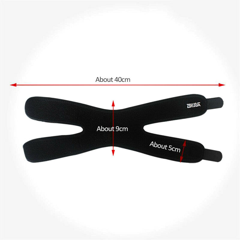 Black Patella Elastic Knee Brace Strap Fastener Knee Support Guard Gym Sports