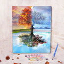 Hand-painted Life Tree DIY Oil Painting by Numbers Art Canvas Kit Set Hom EYO