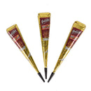 3pc dark red instant herbal henna cones temporary tattoo kit body art paint LJ