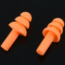 2 x Guard Silicone Swim Swimming Earplugs Orange with Case