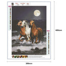 5D DIY Full Drill Diamond Painting Cross Stitch Embroidery Kit (A944 Horse)