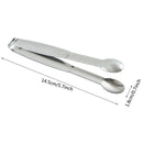 Food Stainless Steel Sugar tongs With Teeth Tea Coffee Cubes Ice Cube Clip FT