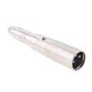 2 Pack XLR 3-Pin Male to 1/4" 6.35mm Mono Female Jack Audio Mic Adapter