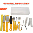 17 IN 1 Nail File Plier Pedicure Dead Skin Removal Foot Care Scraper Scrubber