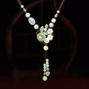 Ethnic Style Sweater Chain Long Necklace Female Retro Style Wind Pendant Pe