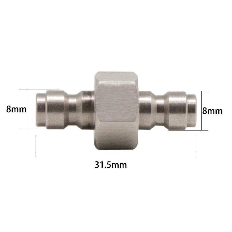Paint Ball Air Pcp Both End Male Quick Disconnect Adaptor Stainless Steel D