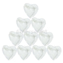10x Clear Plastic Balls 6cm 2 part Heart Baubles Craft Decor Wedding Favors