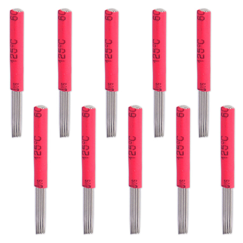 10pcs 19 Round Needles Eyebrow Tattoo Microblading Semi Permanent Makeup Blade