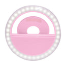 LED Selfie Ring Light Macro Flash Light for Mobile Phone Camera (Pink)