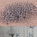 500pc 11mm Steel Rings Circle Chandelier Lamp Prism Crystal Beads Ball Connector