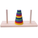 Wooden Colorful Ten-storey Tower of Logic Puzzle Brain Teaser Intellectual  G7B7