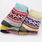 1 Pair Womens Thicken Warm Socks Boho Winter Mid High Retro Socks Random Color