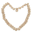 200pcs/Pack Wood Love Heart Shape Plaques Wedding DIY Art Craft Decoration