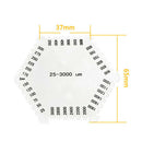 Wet Film Comb 25-3000um Hexagonal Gauge Stainless Steel Thickness Gage
