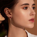 Angel and Devil Pink Stud Earrings Women'S Heart-Shaped Jewelry Fashion Ear