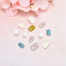 24pcs  Round False Nails Art Acrylic French Full Cover Tips Manicure Gl%!