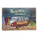 Beer Tin Sign Wall Plate Metal Bar Poster Tavern Decor -WELCOME TO BEACH