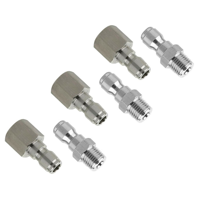 6Pcs Pressure Washer Quick Connector Easy Connect Fitting 1/4" G Male Pipe