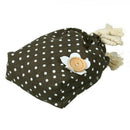 Organizer Bag Polka Dot Cotton Lin Drawing Flower Grey