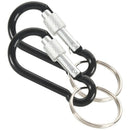 Tents Blocking Aluminum Alloy Snap Hook Ring Key Ring Black 2 Pcs J3L4