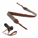 Camera Shoulder Neck Belt Cotton Strap Brown For Canon Sony Nikon Olympus DSLR