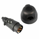 Tirol 7 Pin Car Trailer Plug + 7 Pin Trailer Light Connector Round Socket N
