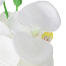 Lifelike Silky 93cm Artificial Phaleanopsis Orchid 9 Heads Flowers White