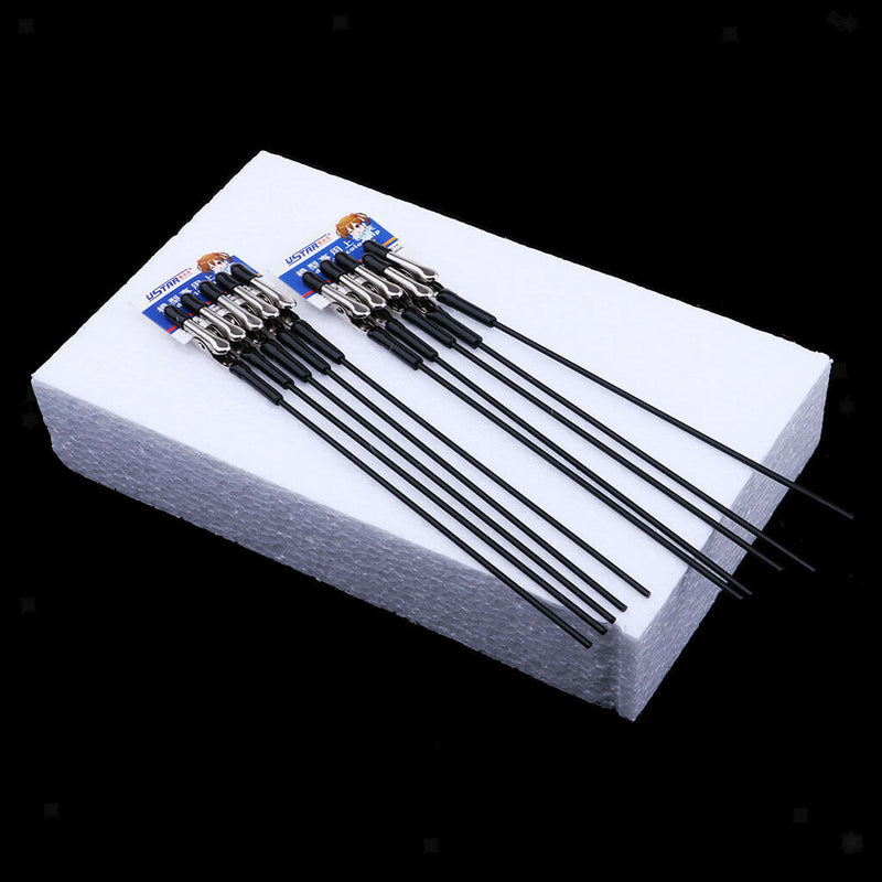 10pcs Alligator Clip Clamp Wrapped Iron Stick & Foam Base Set DIY Craft Tool