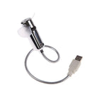 USB Mini Flexible Time Clock Fan with LED Light - Cool Gadget Adjustable