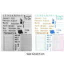 Schedule Plan Silicone Clear Stamp DIY Scrapbooking/Photo Album Craft Decor