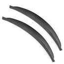 2x Soft Rubber Universal Car Flares Fender Wheel Arch Eyebrows Carbon Fiber Look