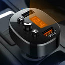 Car U Disk FM Bluetooth Receiver MP3 Player Fast Charge USB Flash Drive Charger