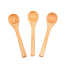 1X Wooden Round Bamboo Spoon Soup Tea Coffee Salt Spoon Kitchen Tools Cutler.AU