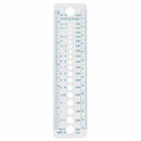 Plastic Knitting Needle Gauge Tool Regle 2-10mm for Hook - White