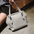 4pcs/set Solid Color Totes Women Leather Shoulder Card Bags Clutch (Grey)