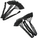 Fancy Women Ladies Party Lace Top Fishnet Thigh High Hosiery Stockings Black New
