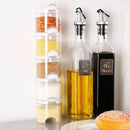 5pcs Creative Transparent Stackable Seasoning Cans Kitchen Spice Rack Condi Q2X3