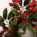 Pine Cone Leaf Berry Wreath for Home Window Door Wall Christmas Decoration