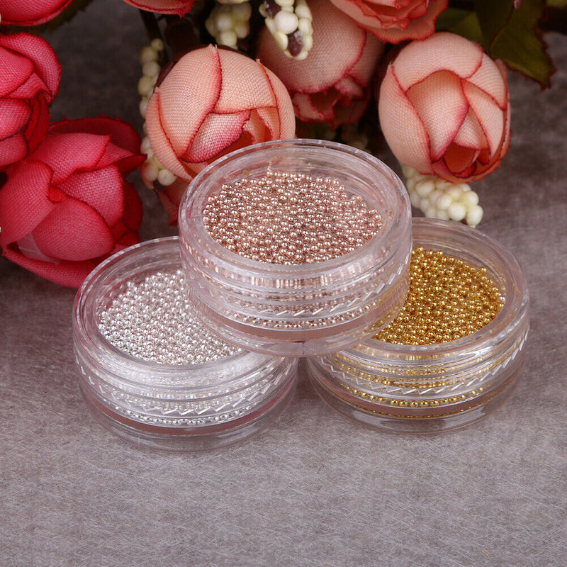 10g/pot Mini Caviar Beads DIY Gel Polish Nail Art Tips Decoration