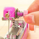 Portable Mini Sewing Machine Handheld Stitch Clothes Home Cordless Househol E2E1