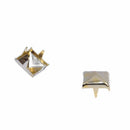 100pcs Claw Studs Rivets Punk Rock Studs square pyramid golden