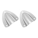 2x Yacht Clam Shell Midget Vent Stainless Steel Hose Cable Cover Ventilation
