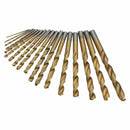 18pcs/Set High Speed Steel Titanium Coated HSS 4241 Drill Bit Metric 1.5mm-