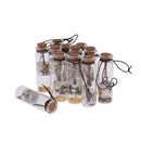 12Pcs Mini Small Fancy Glass Bottle Wishing Handwork Lucky Pendant Necklace