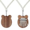 8 Keys Mini Kalimba Mahogany Wood Thumb Piano Marimbas Finger Piano with Lanyard